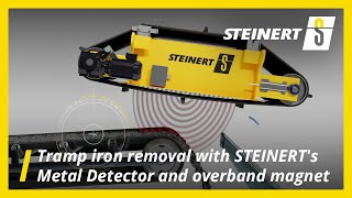 Tramp iron removal with STEINERT's Metal Detector and overband magnet