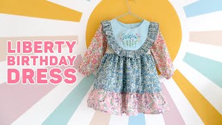Sewing Willows Liberty Tana Lawn birthday dress with hand embroidery. #shorts #sewing
