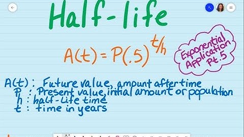Exponential Application using Half life