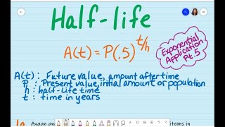 Exponential Application using Half life