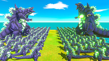 Growing Size Comparison – Super Godzilla vs Itself ! - Animal Revolt Battle Simulator
