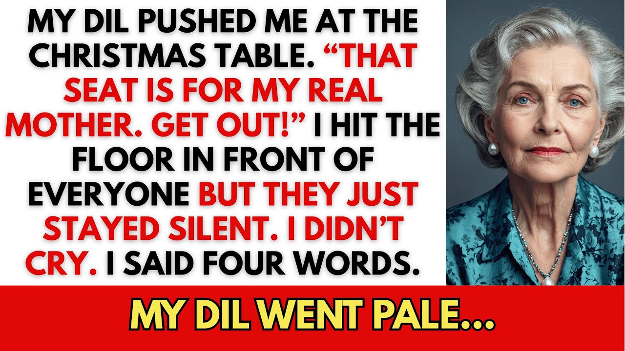 At Christmas, My Daughter-In-Law Pushed Me. “That Seat Is For My Real Mother. Get Out!”