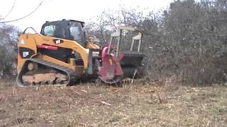 Caterpillar 279C with Seppi forestry mulcher