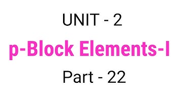 Tendency for Catenation | p-Block Elements-I | TN 12th Chemistry | Unit 2 | in Tamil | Part - 22