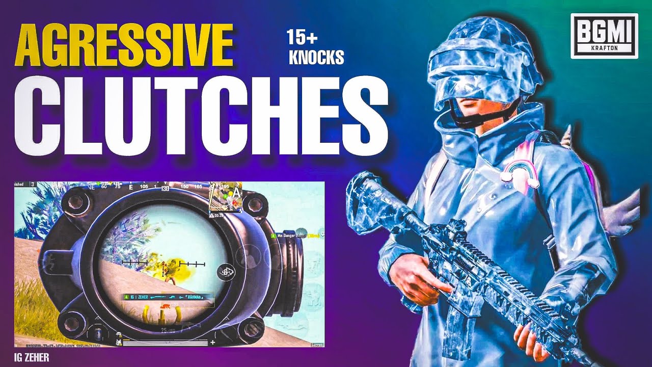 AGRESSIVE CLUTCHES IN BGMI | BEST CLUTCHES | FASTEST KNOCKS AND 1V3 ...