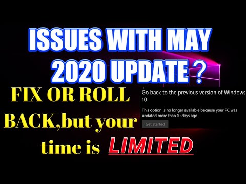 Windows 10 May 2020 Update Problems/Version 2004/How To Fix Issues/How ...