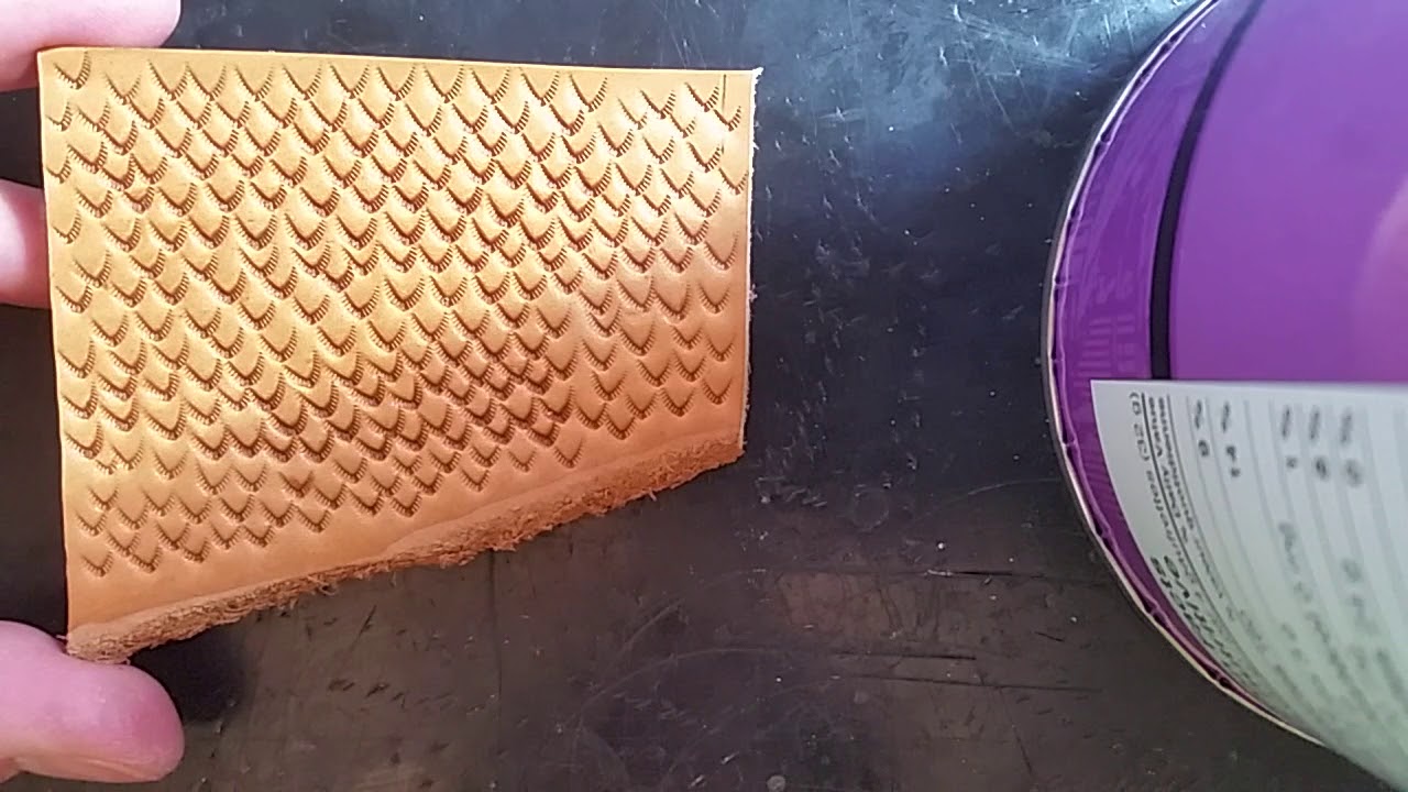 Leather Craft - stamping dragon scales