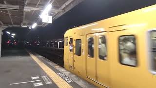 113系　中オカB-15編成　普通岡山行き　倉敷駅3番乗り場到着