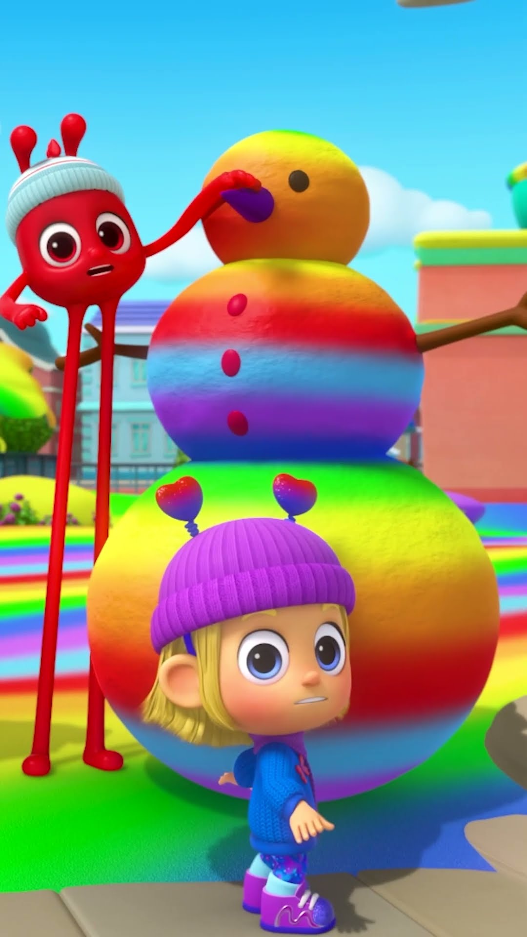 Rainbow Santa Snowman Comes to LIFE! ?? #santa #cartoon #christmas
