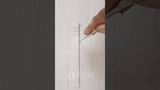 Day 2 Aari Work Chain Stitch & Double Chain Stitch Tutorial.🧵🪡 #aariwork #viral #viralvideo #shorts