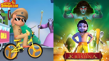Little Singham Super Cycle Race Vs Lttle Krishna SpeedRun - Gameplay Android/iOS Part-9