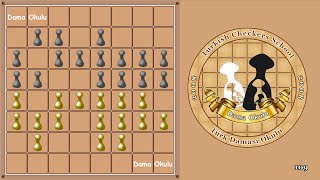 HOW TO PLAY TURKISH CHECKERS | SELECTED GAMES FOR WHITE FIGURES.  № 109. screenshot 5