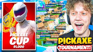 I Hosted a PICKAXE ONLY Tournament for $100 in Fortnite... (NO WEAPONS!)