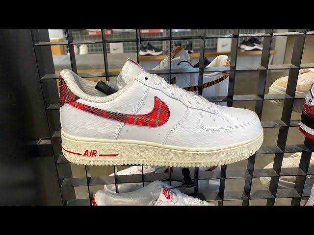 Nike Air Force 1 Low '07 LV8 'Plaid' White/University Red DV0789