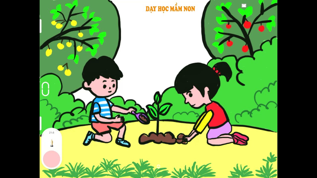 Vẽ Tranh Bé Trồng Cây- Vẽ Tranh Bảo Vệ Môi Trường - How To Draw A Child  Planting A Tree - Youtube