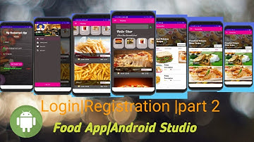 Food App in Android studio tutorial|Welcome |Login| Registration  Activity part 2