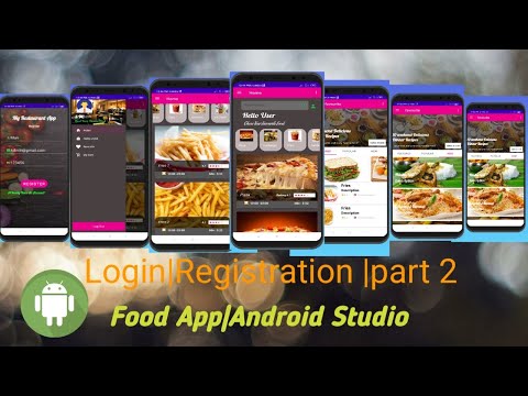 Food App in Android studio tutorial|Welcome |Login| Registration  Activity part 2