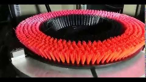 128. TG2 5 Axis 3 Head Disc Brush Drilling and Tufting Machine, filling in two colors, TopstarBrushM