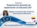 III Congreso TIC. Lorena Escobar. Experiencia docente de exploración en Second Life
