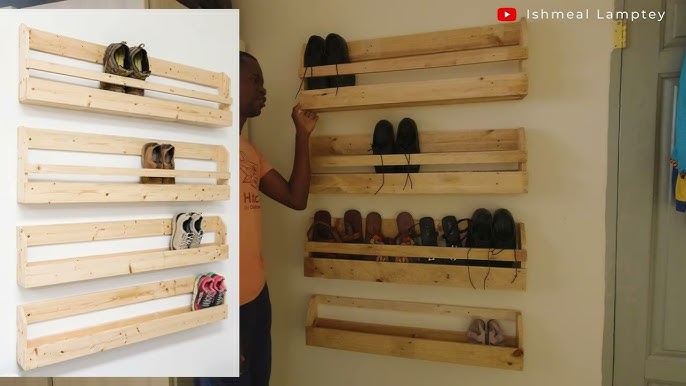 DIY Wooden Shoe Rack – Wall Mounted - Kippi at Home