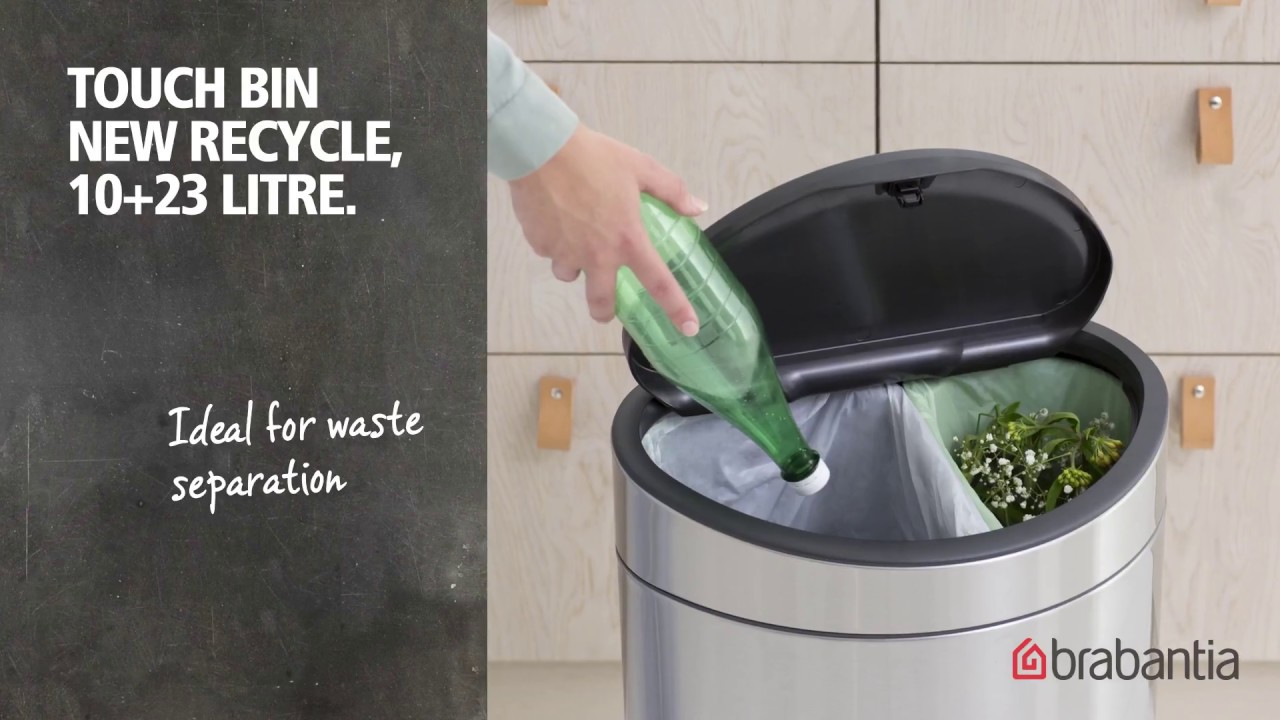 Touch Bin New Recycle, 10+23L for easy waste separating