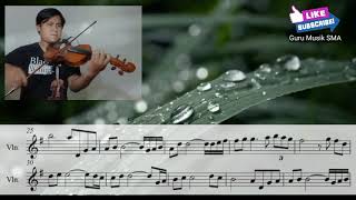 Yiruma, (이루마) - Kiss the Rain [ Violin + Easy Sheet Music ]