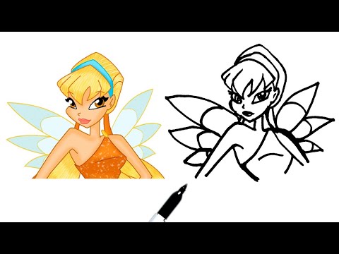 How to Draw STELLA from Winx Club ~ Step-by-Step Tutorial Easy!