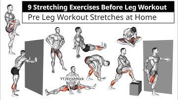 9 Stretching Exercises Before Leg Workout | Pre Leg Workout Stretches at Home