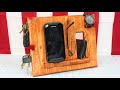 Bedside Wooden Docking Station | Simple DIY