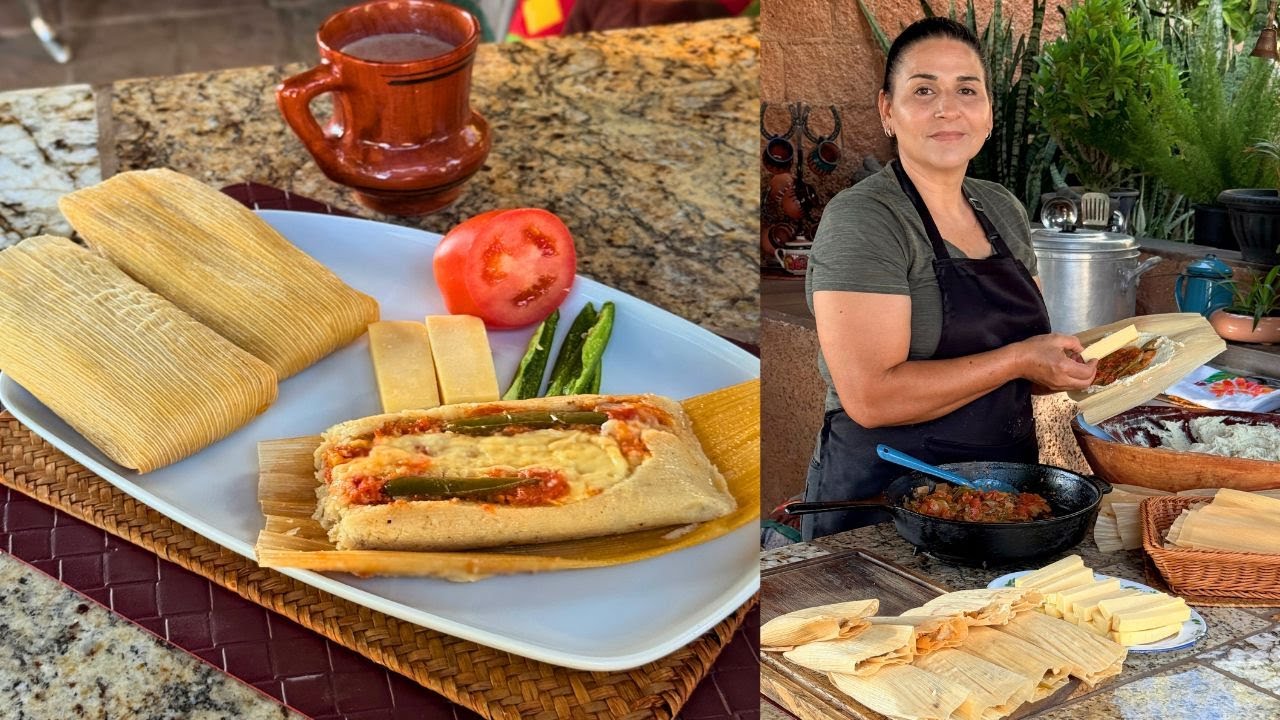 Tamales de Rajas con Queso y Salsa de Tomate Ranchera | La Herencia de las Viudas