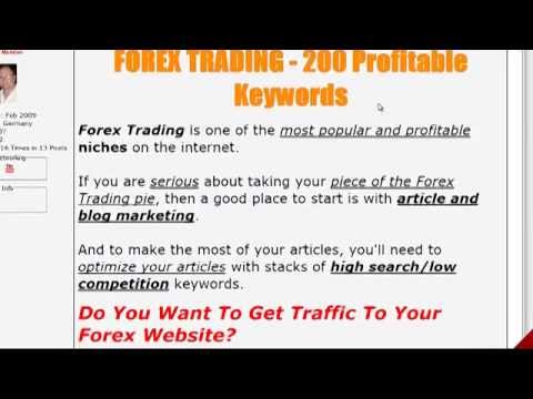 Forex Trading 200 Profitable Keywords - 