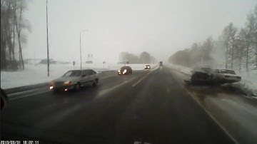 Авария трасса М7 31.03.2013