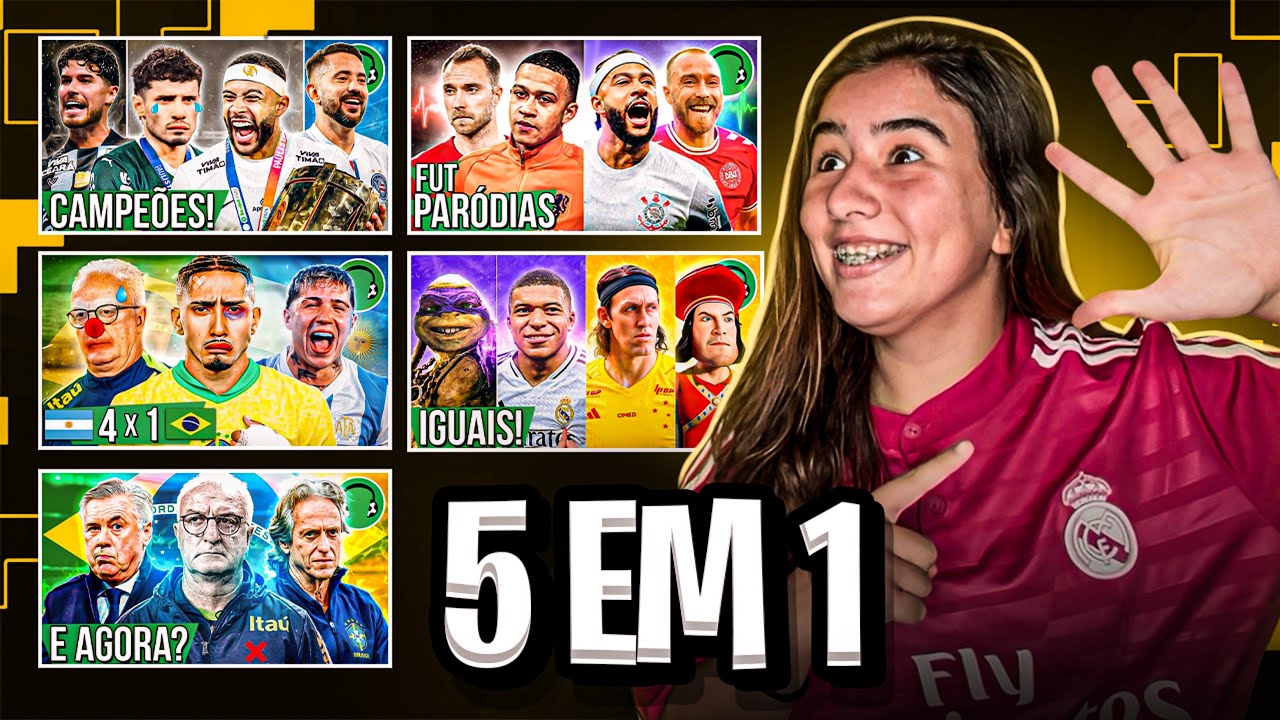REACT 5 EM 1♫SUPERAÇÕES FUTEBOL pt3 ♫DORIVAL CAIU ♫4x1 BRASIL HUMILHADO ARGENTINA ♫CAMPEÕES ESTADUAI