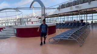 Saying bye to the Sports Deck on the Oasis of the Seas