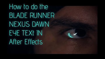 Blade Runner glowing eye text
