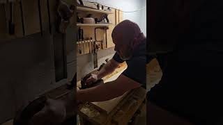 Flattening a board using hand tools
