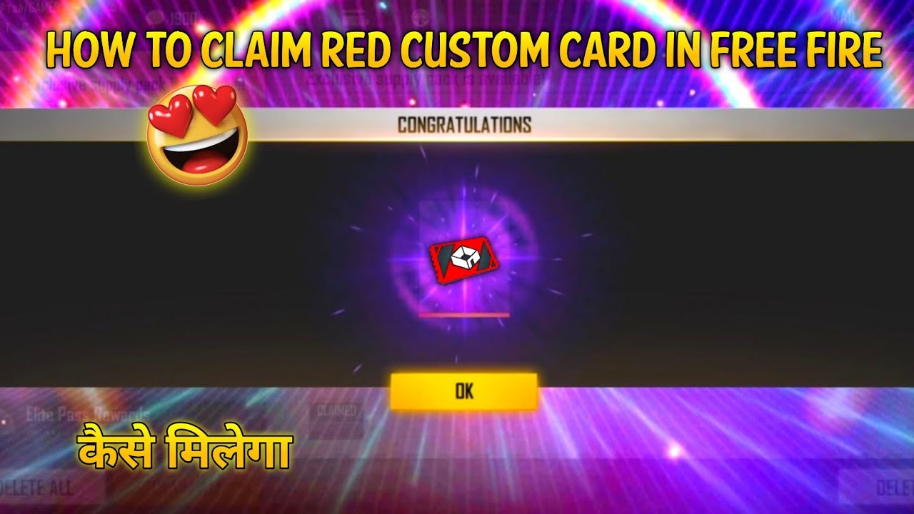 how to claim holi red custom card free fire new event today free fire red custom card kaise milega