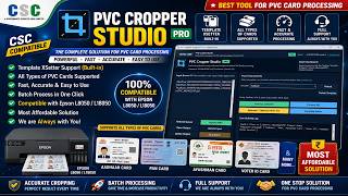 Best PVC Cropper Software for CSC & Photo Studio | Epson L8050 | Aadhaar PAN Voter ID | Crop Tool