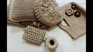 Все мои джутовые изделия//Вяжем из джута крючком и спицами//All my jute products//We knit from jute