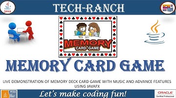 Live Demonstration of Memory Card Game using JavaFX GUI API | Java Game Project | @TechRanch