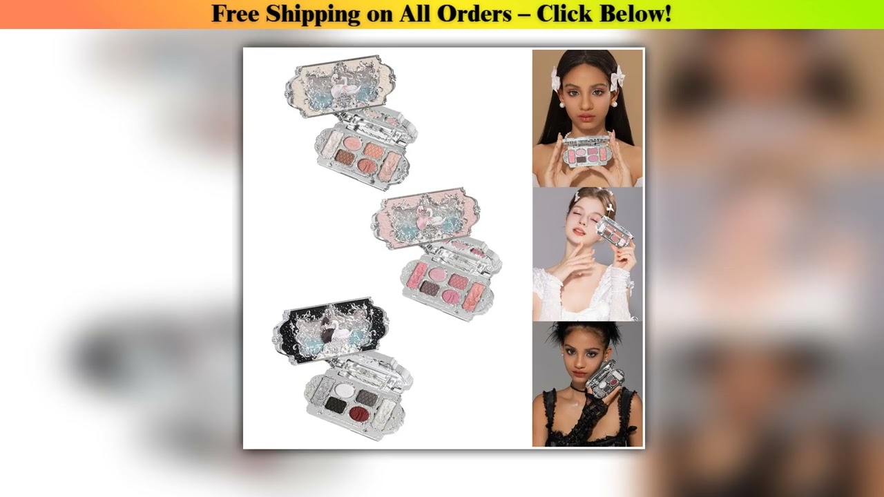 Flower Knows Swan Ballet 6 Color Eyeshadow Palette Matte Shimmer Pearl Glitter Waterproof Highly Pi