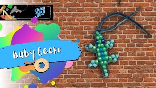 3D: Baby Gecko (Bead Weaving)