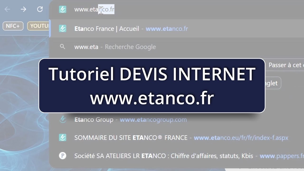 Tutoriel : Demande de devis en ligne sur le site Etanco.fr