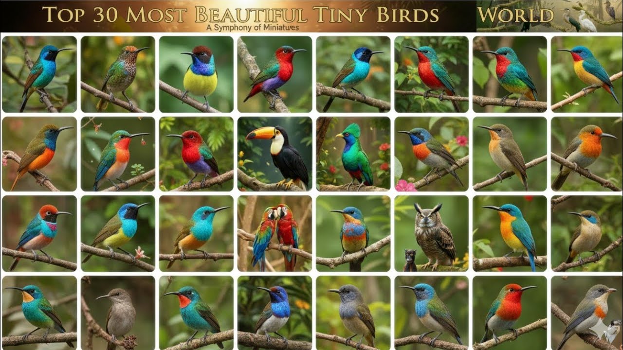 30 Most Beautiful Tiny Birds in the World (4K)