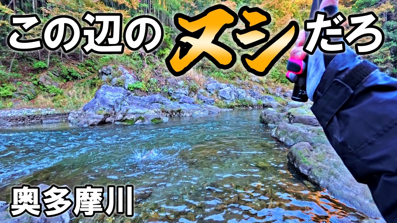 全然動かないと思ったら一変！奥多摩川史上 最大サイズを更新。