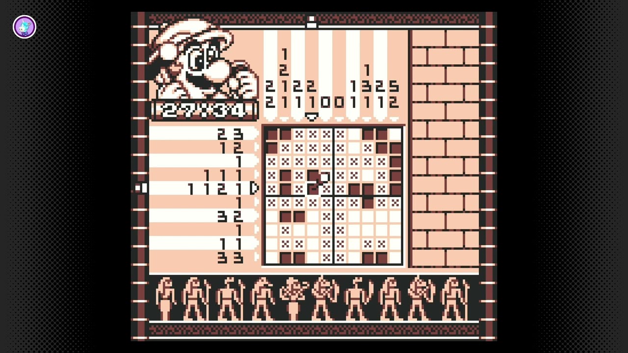 Level 6-C | Easy Picross | Mario's Picross | Gameboy Nintendo Switch Online