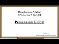 Kuis Pemanasan Global dan Efek Rumah Kaca