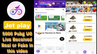 JETPLAY 5000 UC  RECEIVED PROOF - JETPLAY Application Legit Or not Scam screenshot 5