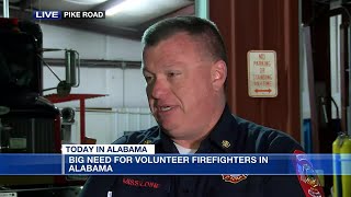 Big need for volunteer firefighters in Alabama