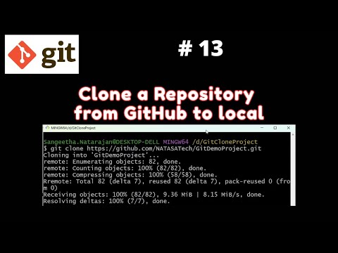 #git - 13 | How to Clone a Repository from GitHub to local | #natasatech